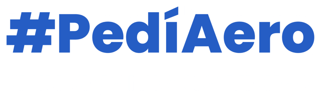 Logo de #PedíAero a tu agente de viajes